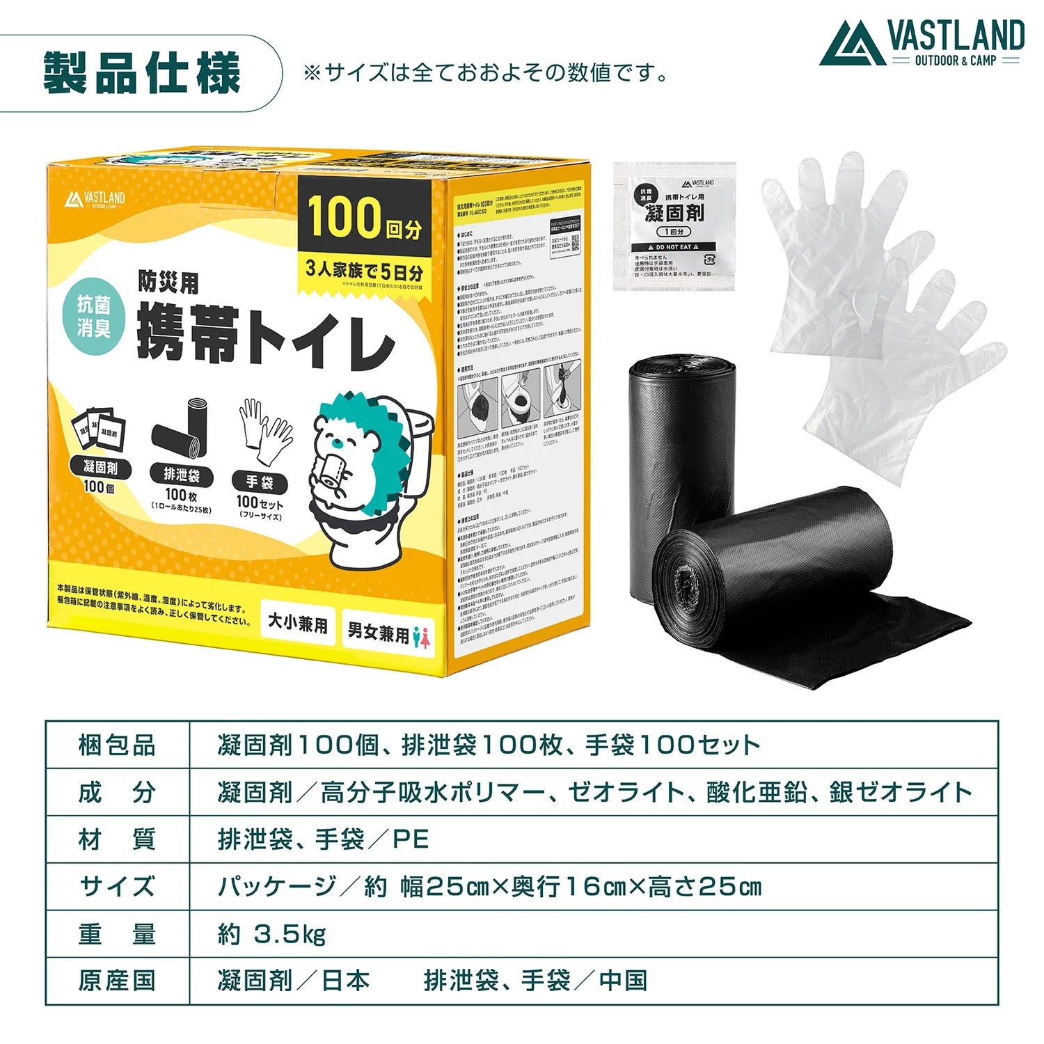 防災用携帯トイレ