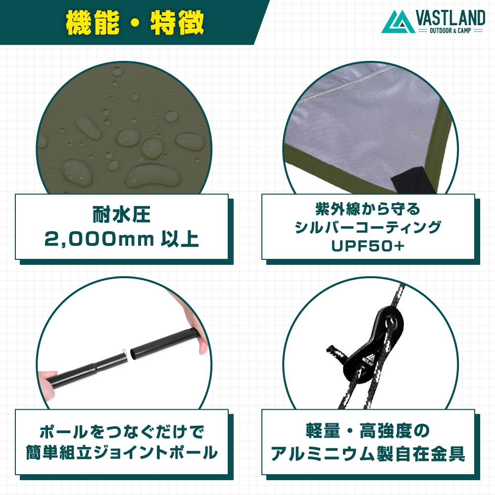 ヘキサタープ エントリーモデル 500cm×472cm オリーブ