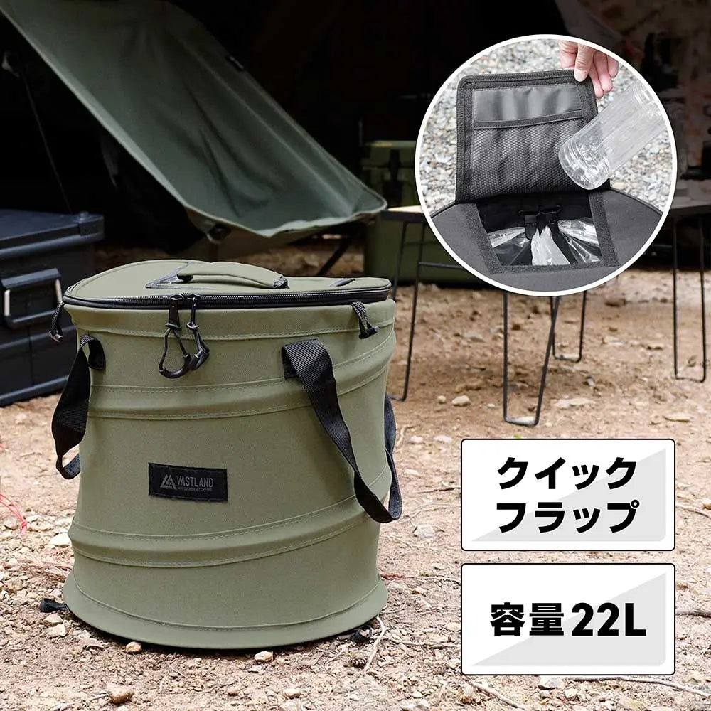【新品未使用】BRIEFING ポップアップ トラッシュボックス セージグリーン ポップアップトラッシュボックス 22L | キャンプ用ゴミ箱の通販なら