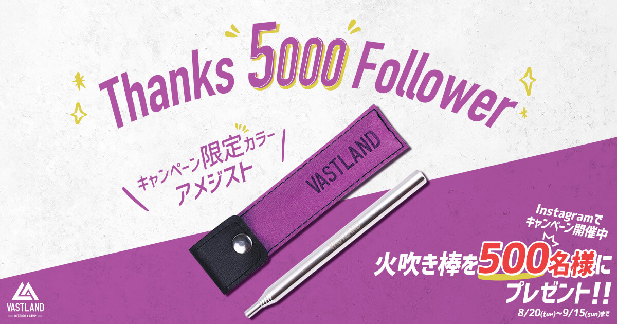 Instagramフォロワー5000人 プレゼントキャンペーン